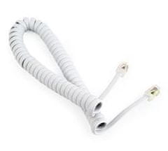 CABLEXPERT Gembird kabel k telefonnímu sluchátku, kroucený, RJ10 (4P4C), 2 m, bílý