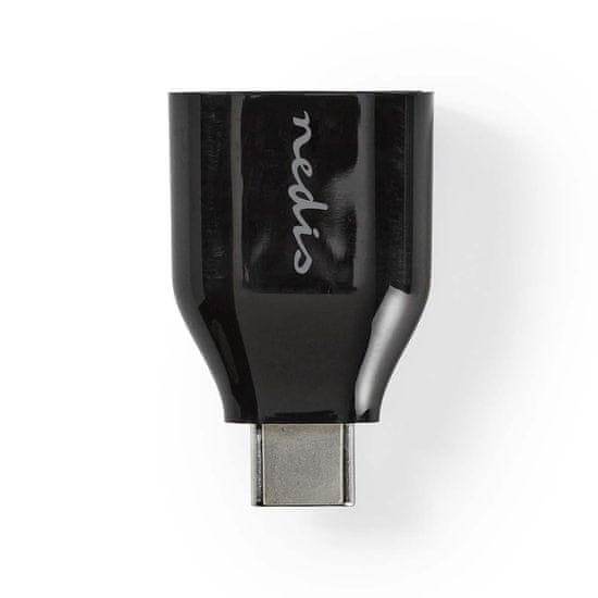 Nedis USB-C adaptér | USB 3.2 Gen 1 | USB-C samec | USB-A samice | Kulatý | Niklovaný | Černá | Plastikový sáček