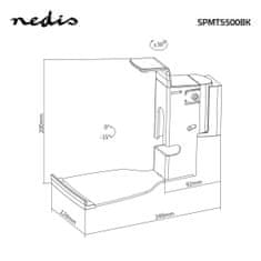 Nedis Držák reproduktoru | Kompatibilní s: Sonos Five / Sonos PLAY:5 | Stěna | 7 kg | Otočný / naklápěcí | Naklápěcí | ABS / ocel | Černá 