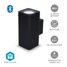 Nedis Venkovní osvětlení Smartlife | 760 lm | Bluetooth | 8,5 W | Teplá až studená bílá | 2700 - 6500 K | ABS | Android / IOS 