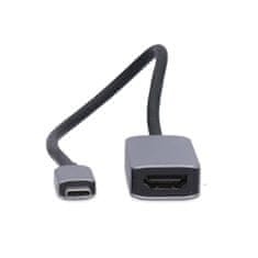 Nedis USB-C adaptér | USB 3.2 Gen 1 | USB-C samec | HDMI výstup | 8K@60Hz | 0,20 m | Kulatý | Niklovaný | PVC | Černá | Box 