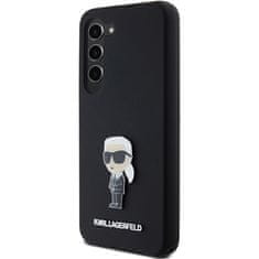 Karl Lagerfeld Originální kryt KARL LAGERFELD hardcase Silicone Ikonik Metal Pin KLHCS24SSMHKNPK pro Samsung Galaxy S24 , barva černá