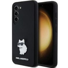 Karl Lagerfeld Originální kryt KARL LAGERFELD hardcase Silicone Choupette Metal Pin KLHCS24SSMHCNPK pro Samsung Galaxy S24 , barva černá