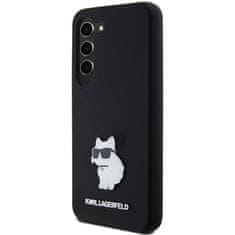 Karl Lagerfeld Originální kryt KARL LAGERFELD hardcase Silicone Choupette Metal Pin KLHCS24SSMHCNPK pro Samsung Galaxy S24 , barva černá