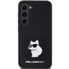 Karl Lagerfeld Originální kryt KARL LAGERFELD hardcase Silicone Choupette Metal Pin KLHCS24SSMHCNPK pro Samsung Galaxy S24 , barva černá