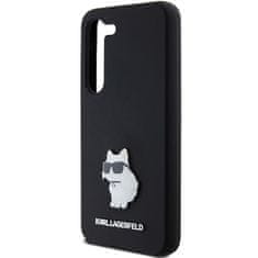 Karl Lagerfeld Originální kryt KARL LAGERFELD hardcase Silicone Choupette Metal Pin KLHCS24SSMHCNPK pro Samsung Galaxy S24 , barva černá