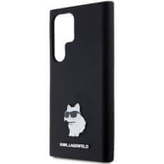 Karl Lagerfeld Originální kryt KARL LAGERFELD hardcase Silicone Choupette Metal Pin KLHCS24LSMHCNPK pro Samsung Galaxy S24 Ultra , barva černá