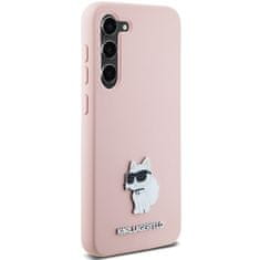 Karl Lagerfeld Originální kryt KARL LAGERFELD hardcase Silicone Choupette Metal Pin KLHCS24MSMHCNPP pro Samsung Galaxy S24 Plus , barva růžová