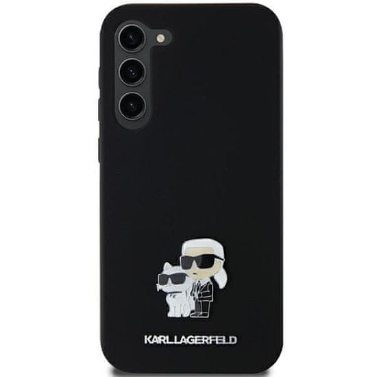 Karl Lagerfeld Originální kryt KARL LAGERFELD hardcase Silicone Karl&Choupette Metal Pin KLHCSA55SMHKCNPK pro Samsung Galaxy A55 , barva černá