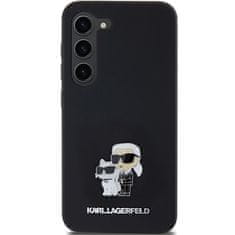 Karl Lagerfeld Originální kryt KARL LAGERFELD hardcase Silicone Karl&Choupette Metal Pin KLHCS24SSMHKCNPK pro Samsung Galaxy S24 , barva černá