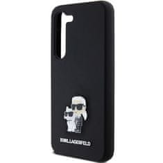 Karl Lagerfeld Originální kryt KARL LAGERFELD hardcase Silicone Karl&Choupette Metal Pin KLHCS24SSMHKCNPK pro Samsung Galaxy S24 , barva černá