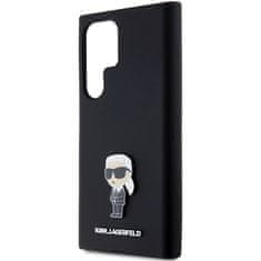 Karl Lagerfeld Originální kryt KARL LAGERFELD hardcase Silicone Ikonik Metal Pin KLHCS24LSMHKNPK pro Samsung Galaxy S24 Ultra , barva černá