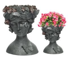 Kaemingk Ozdobná hlava květináče 23x30x21,5 cm