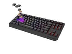 Genesis herní klávesnice THOR 230/TKL/RGB/Outemu Panda/Bezdrátová USB + Bluetooth/US layout/Černá