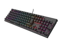 Genesis mechanická herní klávesnice THOR 303/RGB/Outemu Red/Drátová USB/US layout/Černá