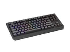 Genesis herní klávesnice THOR 230/TKL/RGB/Outemu Panda/Bezdrátová USB + Bluetooth/US layout/Černá