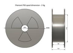 Filament PM tisková struna/filament 1,75 PETG bílá, 2 kg