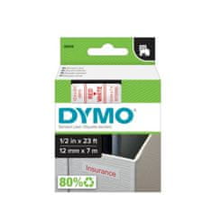 Dymo Páska D1 - bílá, šířka 12 mm, návin 7 m, červené písmo