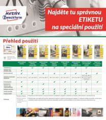 Avery Zweckform Velmi odolné polyesterové etikety snímatelné - bílé, 99,1 x 42,3 mm, 240 ks