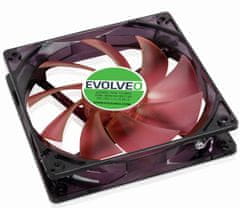 Evolveo 12L1RD ventilátor 120mm, 4 LED červený, 3pin