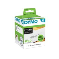 Dymo Štítky pro LabelWriter - 89 x 28 mm, bílé, 2 x 130 ks