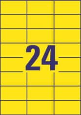 Avery Zweckform Žluté univerzální etikety, 70 x 37 mm, 2400 ks
