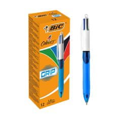 Bic Čtyřbarevné kuličkové pero Grip Medium - modré