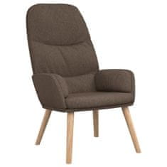 Vidaxl Relaxační křeslo se stoličkou taupe textil
