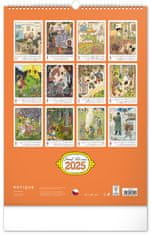 Notique Nástěnný kalendář Josef Lada 2025, 33 x 46 cm