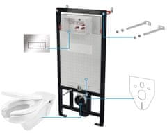 BPS-koupelny WC set Vital 6v1, podomítkový systém + toaleta - CDVS6WPW