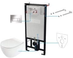 BPS-koupelny WC set Silia 6v1, podomítkový systém + toaleta - CDLS6ZPW