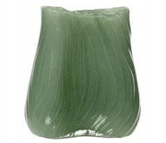Kaemingk Světle zelená dekorativní skleněná váza na květiny 17x15 cm