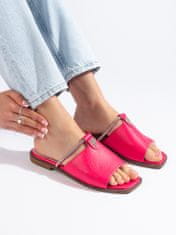 Amiatex Módní nazouváky dámské růžové bez podpatku + Ponožky Gatta Calzino Strech, odstíny růžové, 39