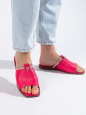Amiatex Módní nazouváky dámské růžové bez podpatku + Ponožky Gatta Calzino Strech, odstíny růžové, 39