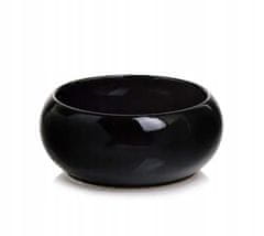 Polnix Keramický hrnec černá dekorativní miska 14x6cm
