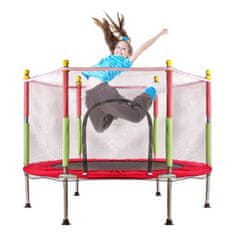 KIK KX3936 Dětská zahardní trampolína 140 cm červená