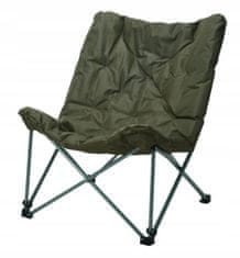 Koopman Turistická kempingová židle s polštářem zelená 83x74x91 cm