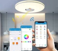 Ledlight 2618 Stropní LED svítidlo RGB 40 W, Bluetooth reproduktor, dálkové ovládání