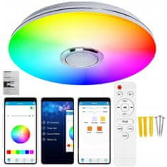 Ledlight 2618 Stropní LED svítidlo RGB 40 W, Bluetooth reproduktor, dálkové ovládání