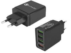 06286 Rychlonabíječka 4x USB 3.0 Quick Charge černá