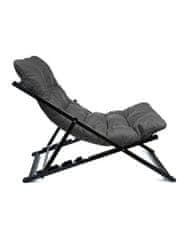 Atelier Del Sofa Zahradní lehátko Sunbed - Dark Grey, Tmavá Šedá