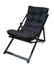 Atelier Del Sofa Zahradní lehátko Sunbed - Black, Černá