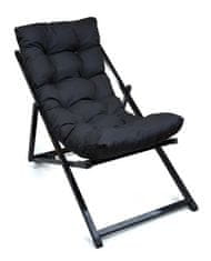 Atelier Del Sofa Zahradní lehátko Sunbed - Black, Černá