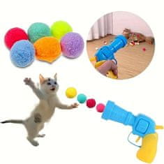 Interaktivní Hračka pro Kočky - Myčky a Odpalovací zařízení, Hračky pro kočky (1 odpalovací zařízení, 20 míčků) | CATAPULTI
