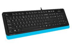 A4Tech FK10 FSTYLER, klávesnice, CZ/US, USB, voděodolná, modrá barva