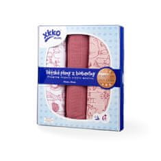 XKKO Biobavlněné pleny Organic 70x70 Staré časy - Safari Mesa Rose MIX