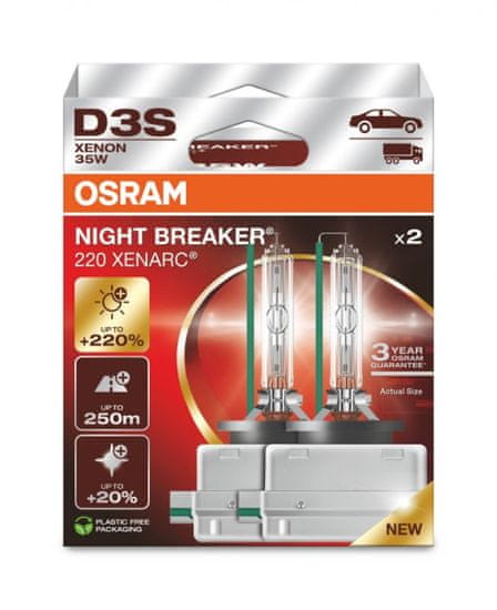 Osram Xenonová výbojka D3S 66340XN2-2HB NIGHT BREAKER LASER +220% BOX