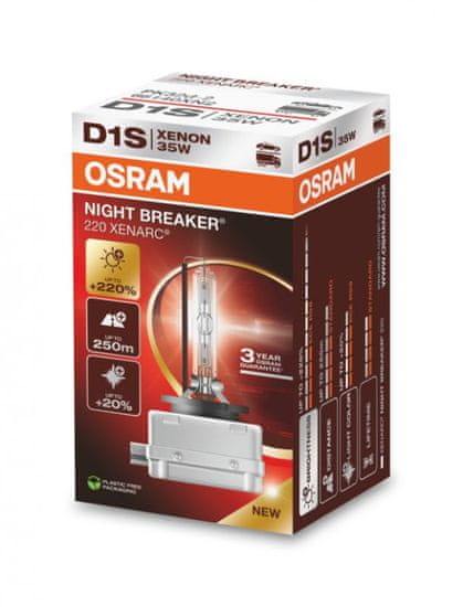 Osram Xenonová výbojka D1S 66140XN2 NIGHT BREAKER LASER +220% 1ks