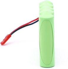 YUNIQUE GREEN-CLEAN Baterie RC 6V 2400mAh, dobíjecí baterie Ni-MH AA s konektorem JST pro RC auto, RC loď, RC tank, elektrické nástroje | Rozměry 52x72x15mm | S USB nabíječkou