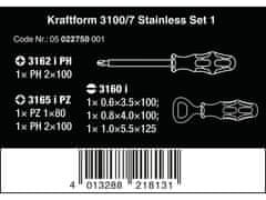 Wera Wera 022750 Šroubováky Kraftform 3100 i/7 Set 1, nerezová ocel (Sada 6 dílů)